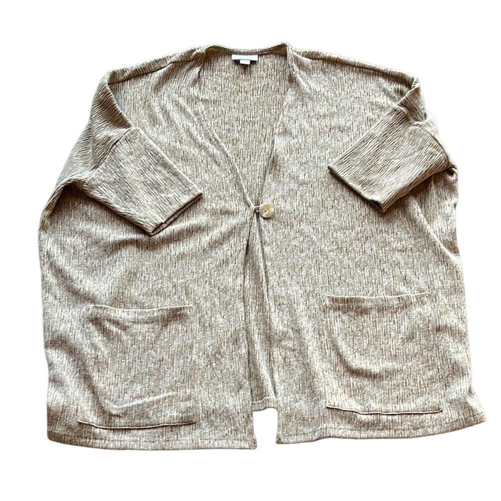 J Jill Women’s Tan Sweater Cardigan - Size Medium